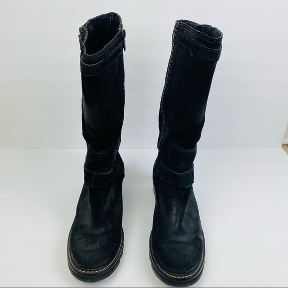 Donald J Pliner Lug Sole Glisey Suede Leather Boots - Picture 3 of 11